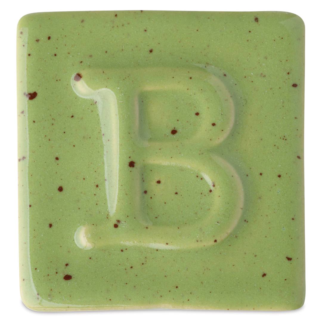 Open in modal - Botz Pro Glaze - Peridot, 800 ml sample fired to 1050°C / 1922°F