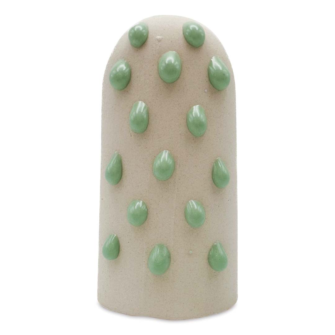 Open in modal - Ritual Glaze Melt Gloop Glaze - Pastel Turquoise - finished example, dots