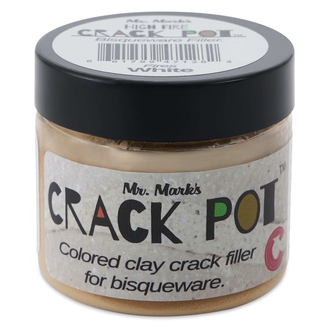 Open in modal - The Ceramic Shop Mr. Mark's Crack Pot High Fire Bisqueware Filler - White, 2 oz - front
