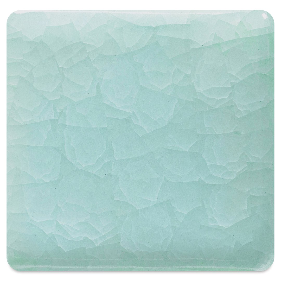 Open in modal - Amaco Kiln Ice Glaze - Glacial Lake - glaze over #16 white chocolate clay