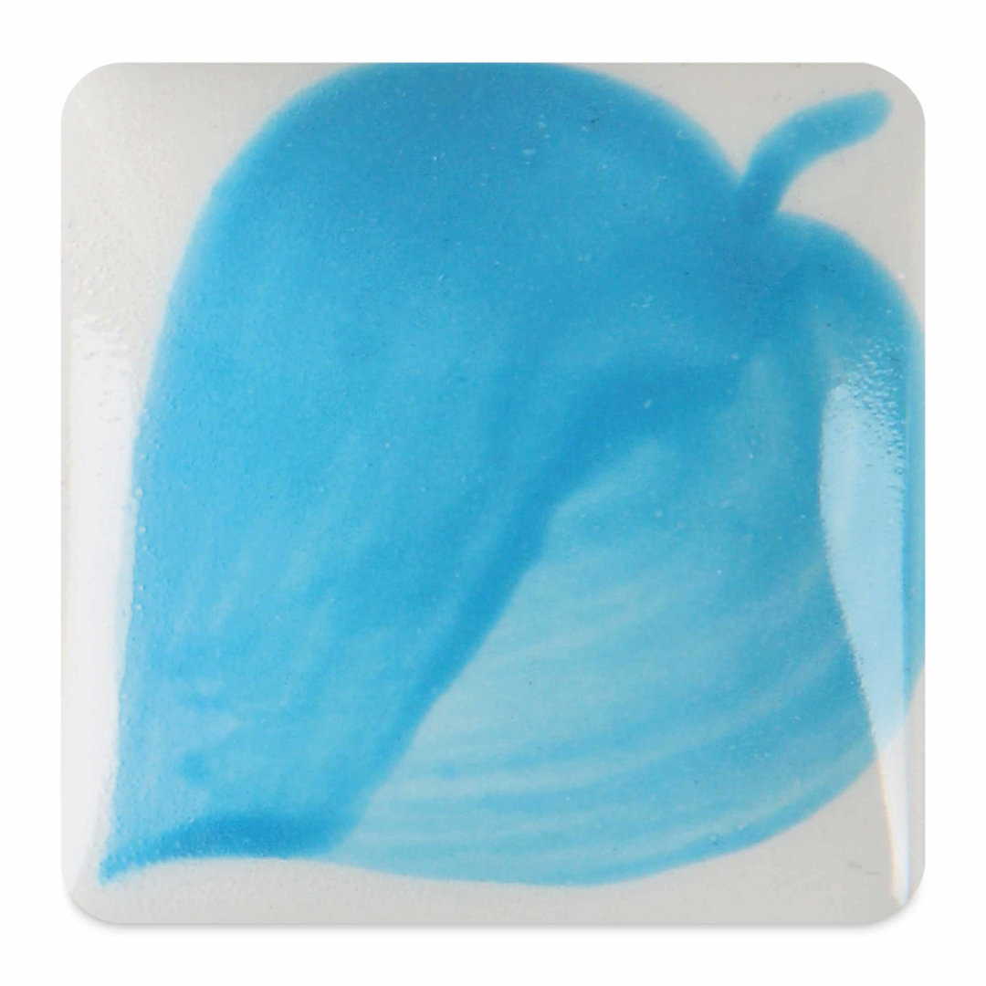 Open in modal - Duncan E-Z Stroke Translucent Underglaze - Blue Turquoise fired to cone 06 oxidation