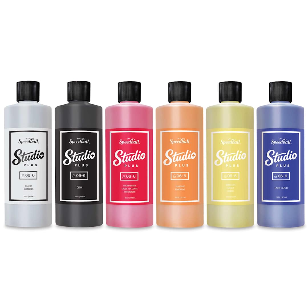 Open in modal - Speedball Studio Plus Glazes - Set of 6, Bulk Pack, 16 oz