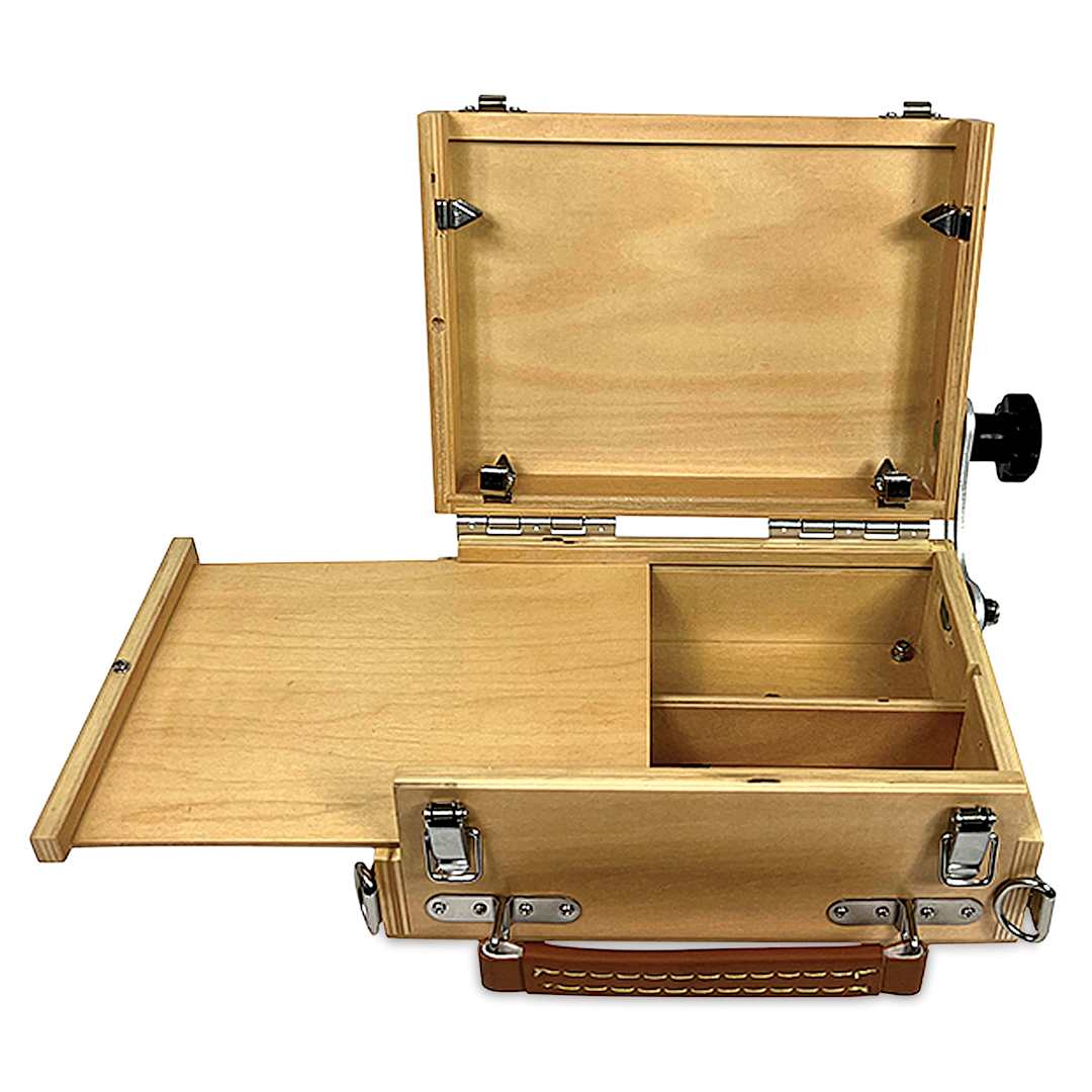 Open in modal - Guerrilla Painter Pocket Box V4.0, lid opened and cover removed showing storage compartments