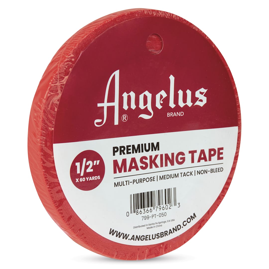 Open in modal - Angelus Red Masking Tape - 60 yds, 1/2" - angled