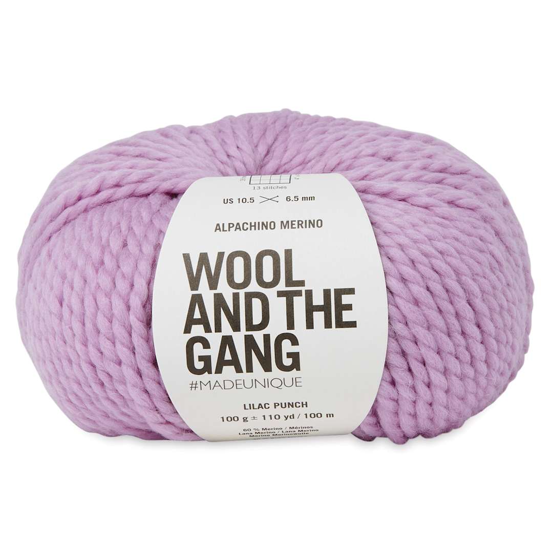 Open in modal - Wool and the Gang Alpachino Merino Yarn - Lilac Punch, 110 yards