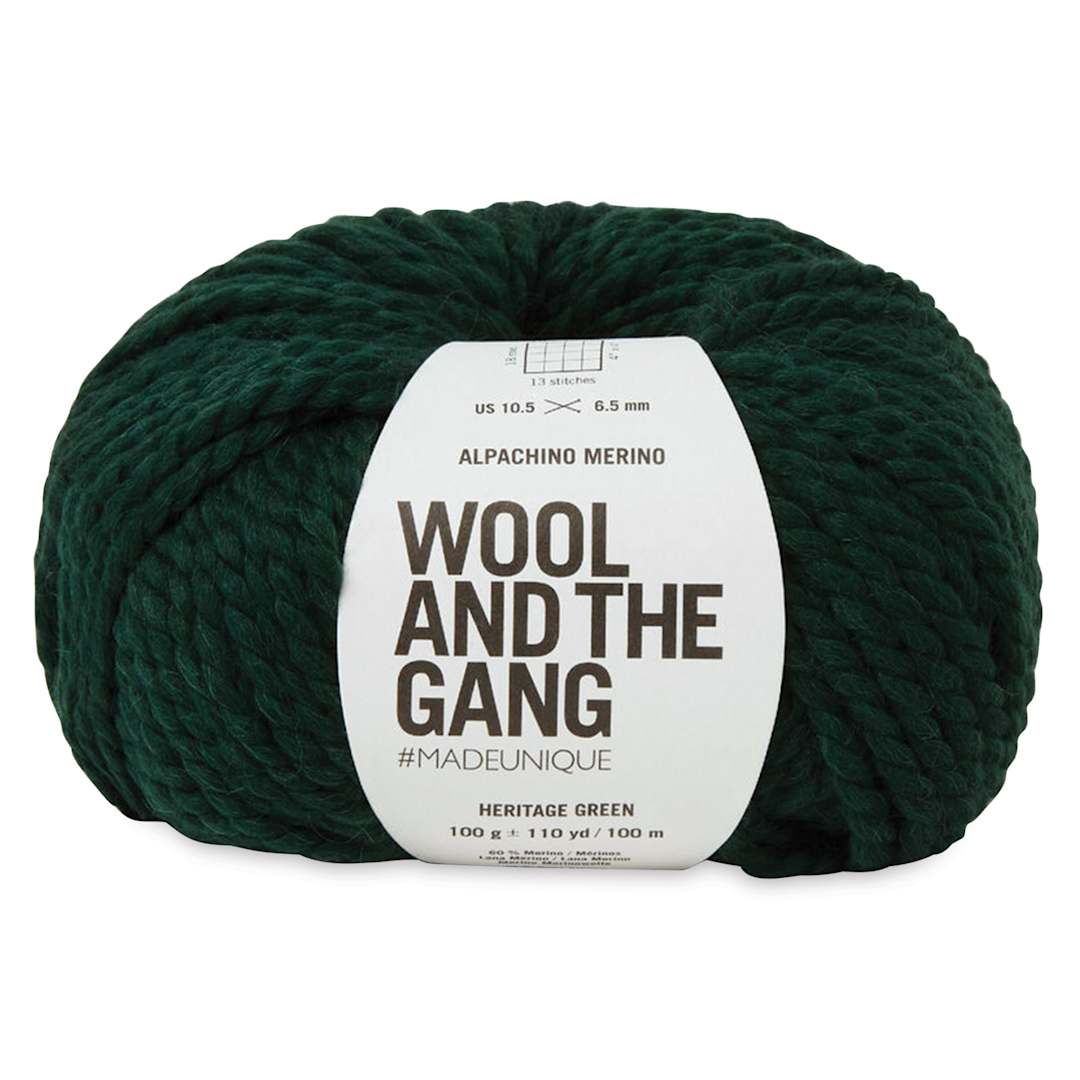 Open in modal - Wool and the Gang Alpachino Merino Yarn - Heritage Green, 110 yards
