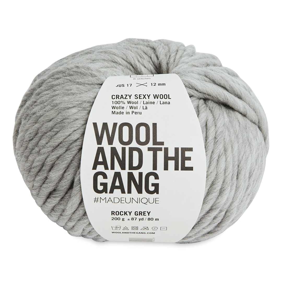 Open in modal - Wool and the Gang Crazy Sexy Wool Yarn - Rocky Grey