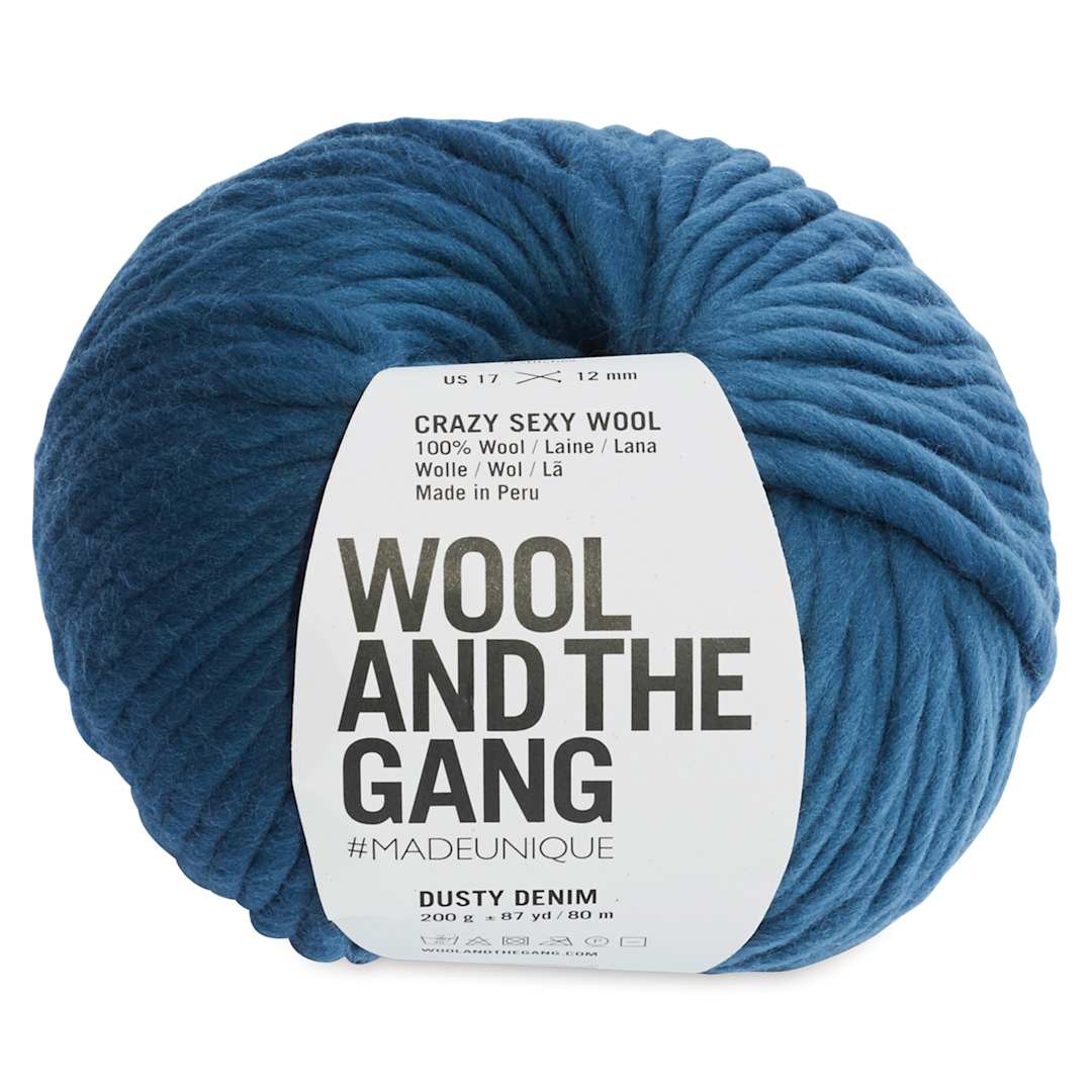 Open in modal - Wool and the Gang Crazy Sexy Wool Yarn - Dusty Denim