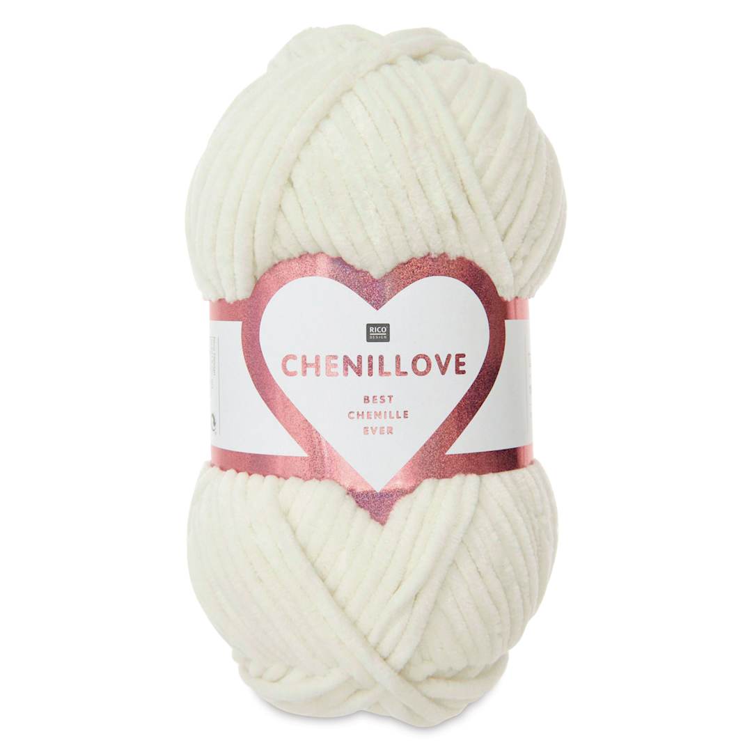 Open in modal - Rico Design Creative Chenillove Yarn - Cream, 120 yds