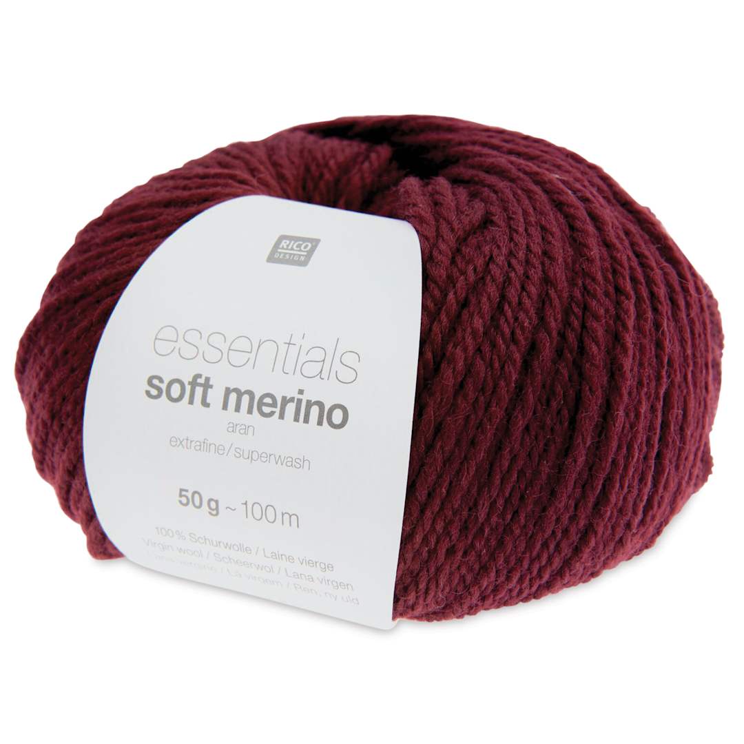 Open in modal - Rico Design Essentials Soft Merino Aran Yarn - Blackberry, 109 yds
