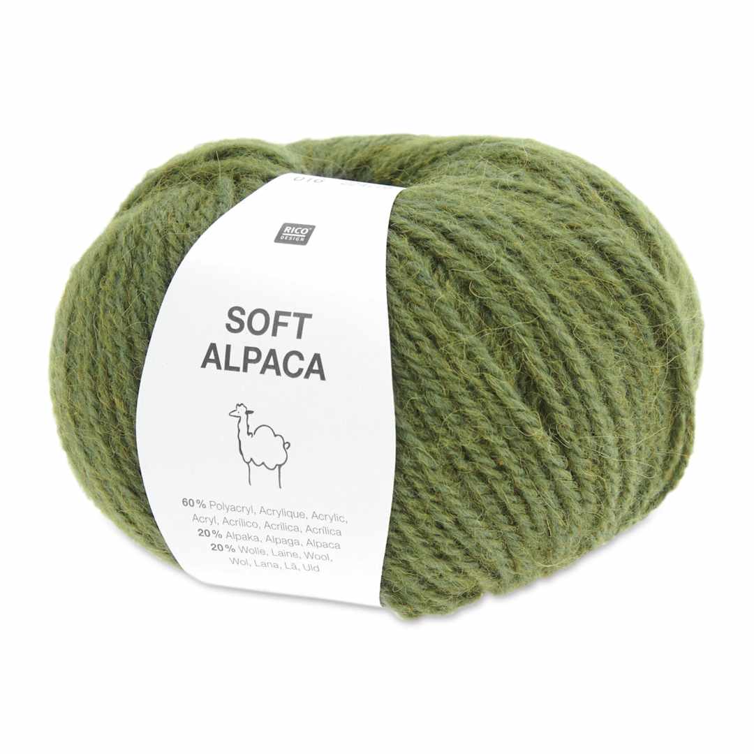 Open in modal - Rico Design Soft Alpaca Yarn - Olive, 137 yds