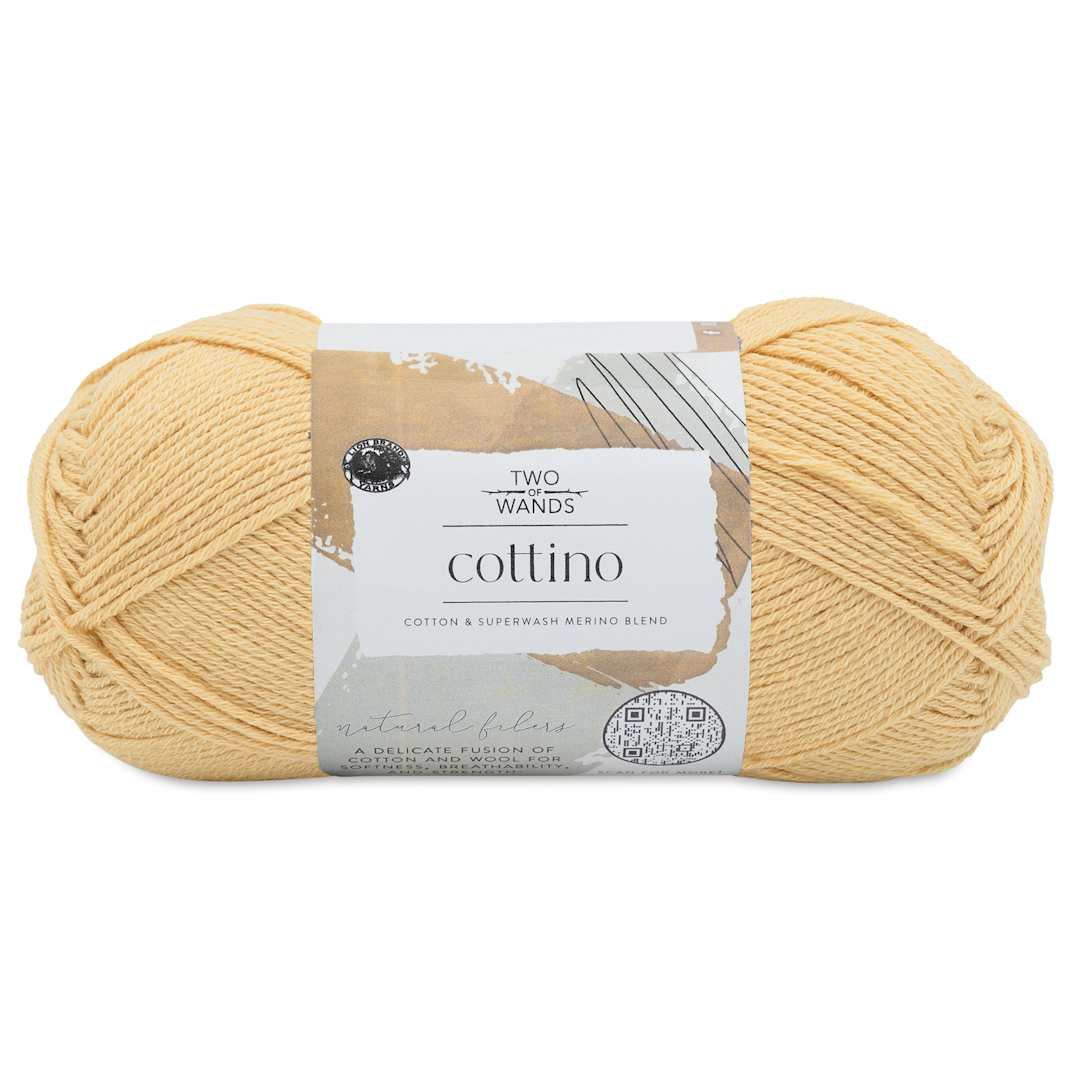 Open in modal - Lion Brand Cottino Yarn - Straw, 3.5 oz