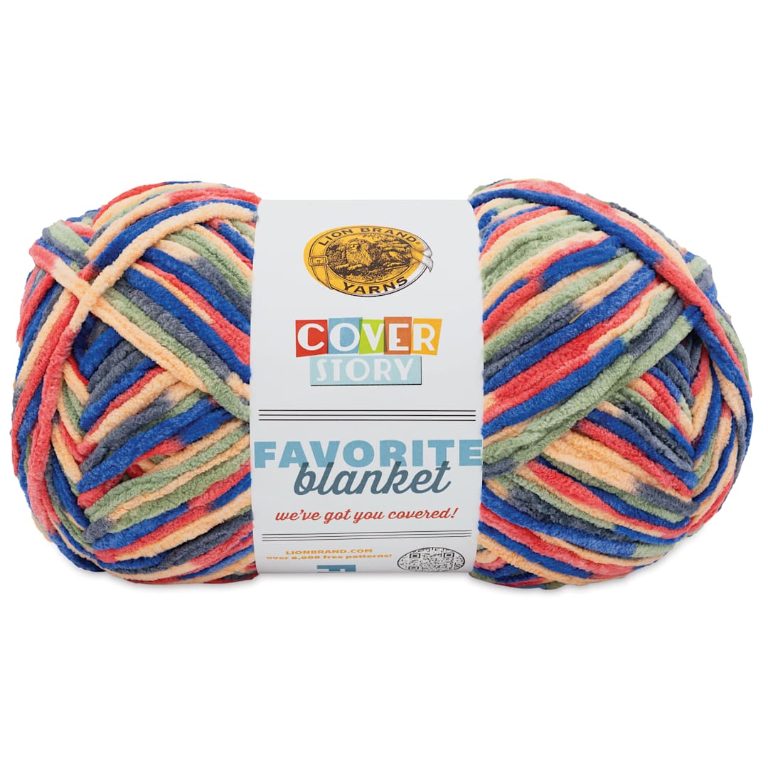 Open in modal - Lion Brand Cover Story Favorite Blanket Yarn - Clown Car, 10.5 oz