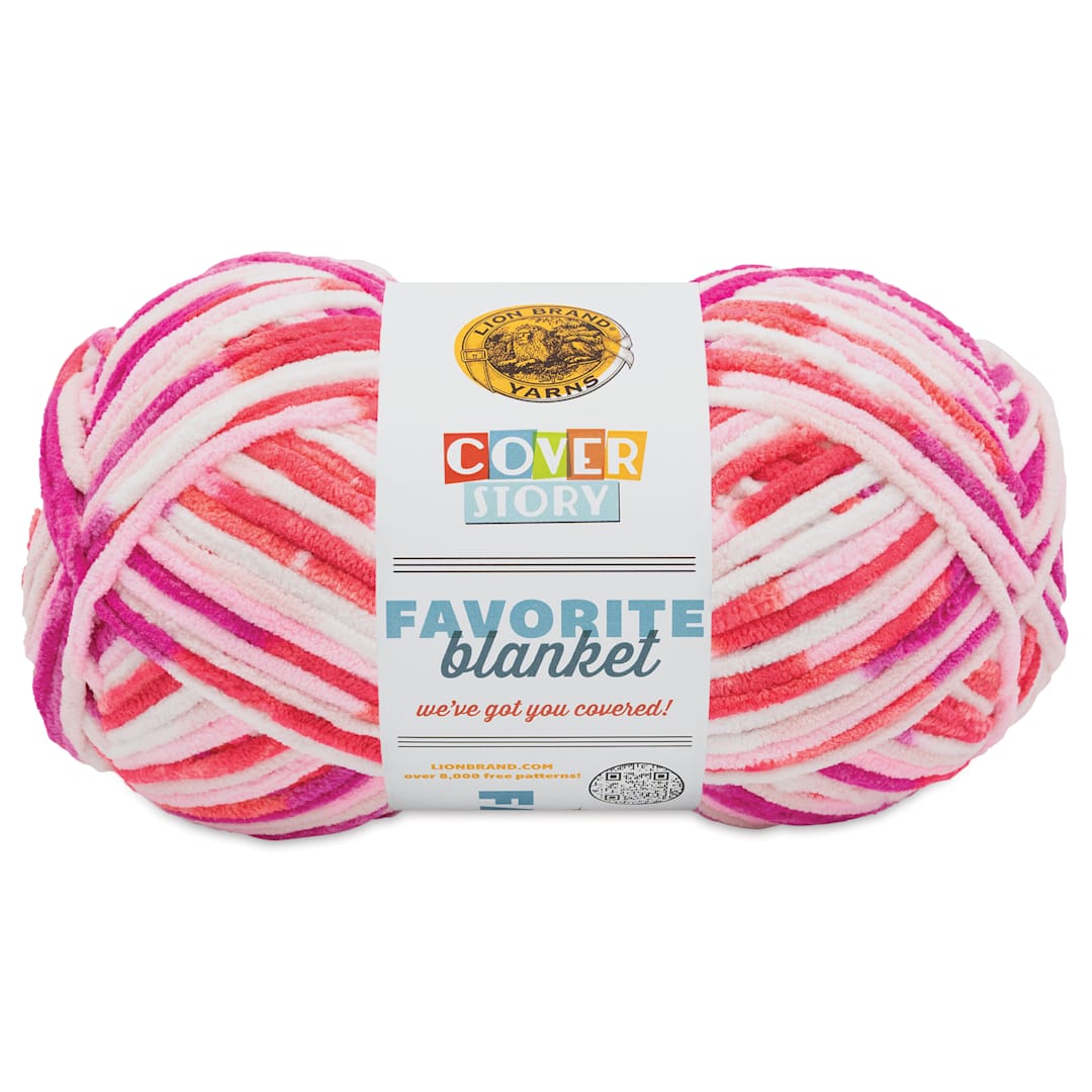 Open in modal - Lion Brand Cover Story Favorite Blanket Yarn - Bubblegum, 10.5 oz