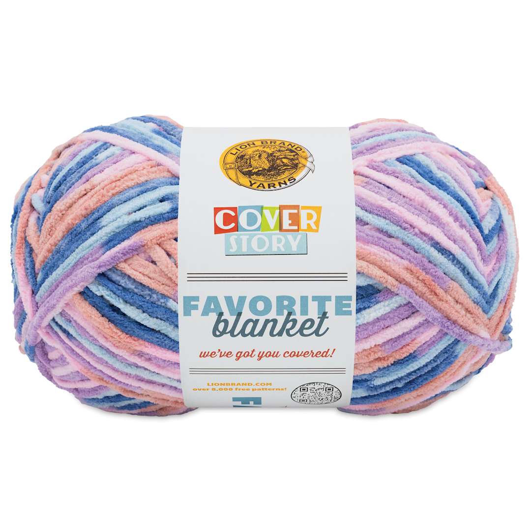 Open in modal - Lion Brand Cover Story Favorite Blanket Yarn - Lullaby, 10.5 oz