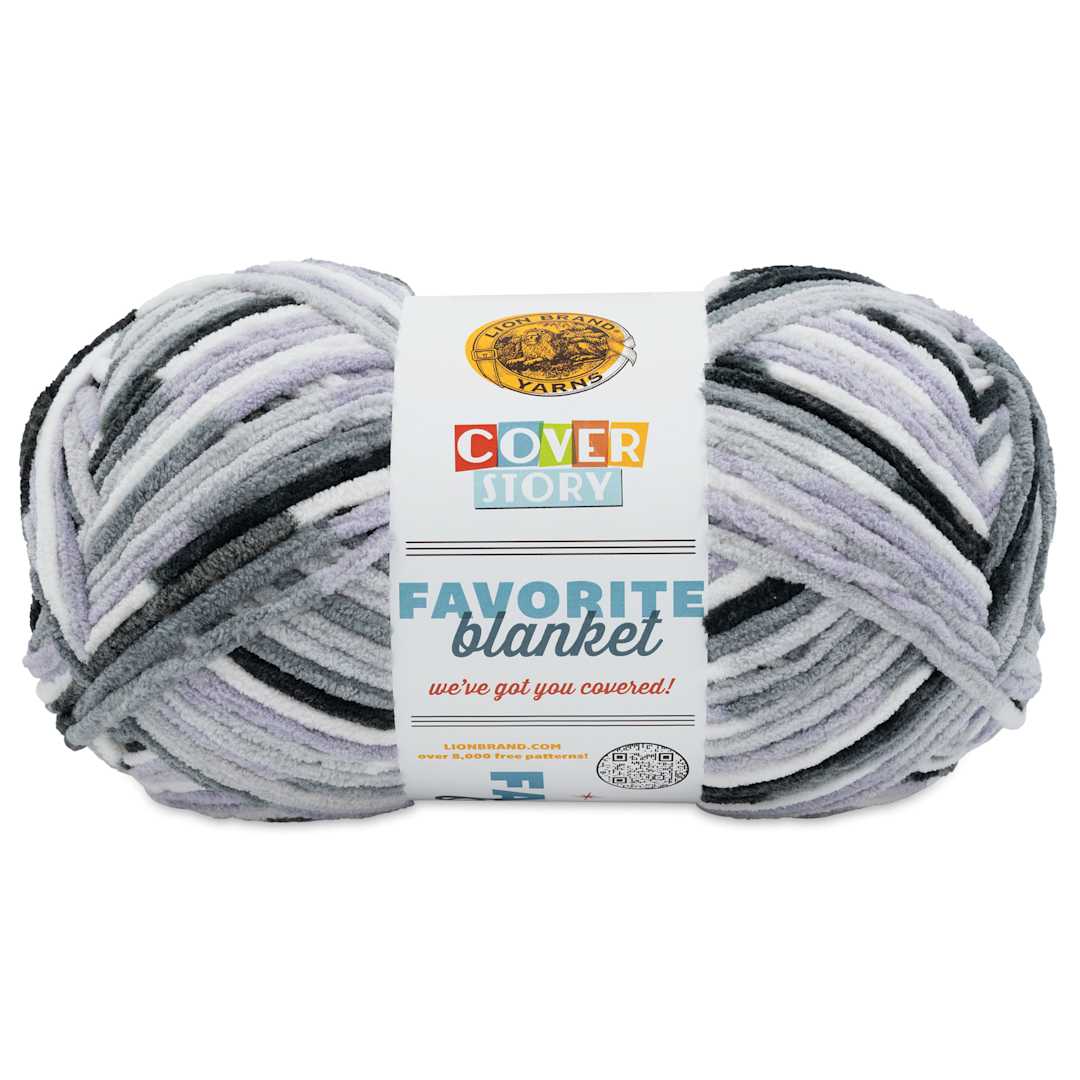 Open in modal - Lion Brand Cover Story Favorite Blanket Yarn - Perfect Storm, 10.5 oz