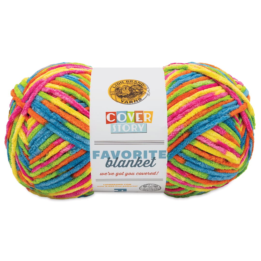 Open in modal - Lion Brand Cover Story Favorite Blanket Yarn - Frizzle, 10.5 oz