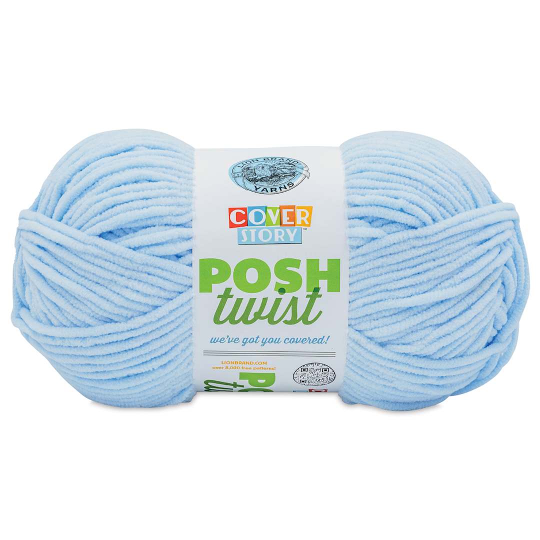 Open in modal - Lion Brand Cover Story Posh Twist Yarn - Blueberry Smoothie, 232 yds