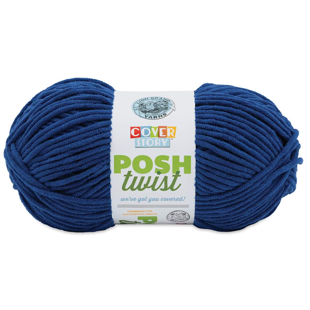 Open in modal - Lion Brand Cover Story Posh Twist Yarn - Blueberry, 232 yds