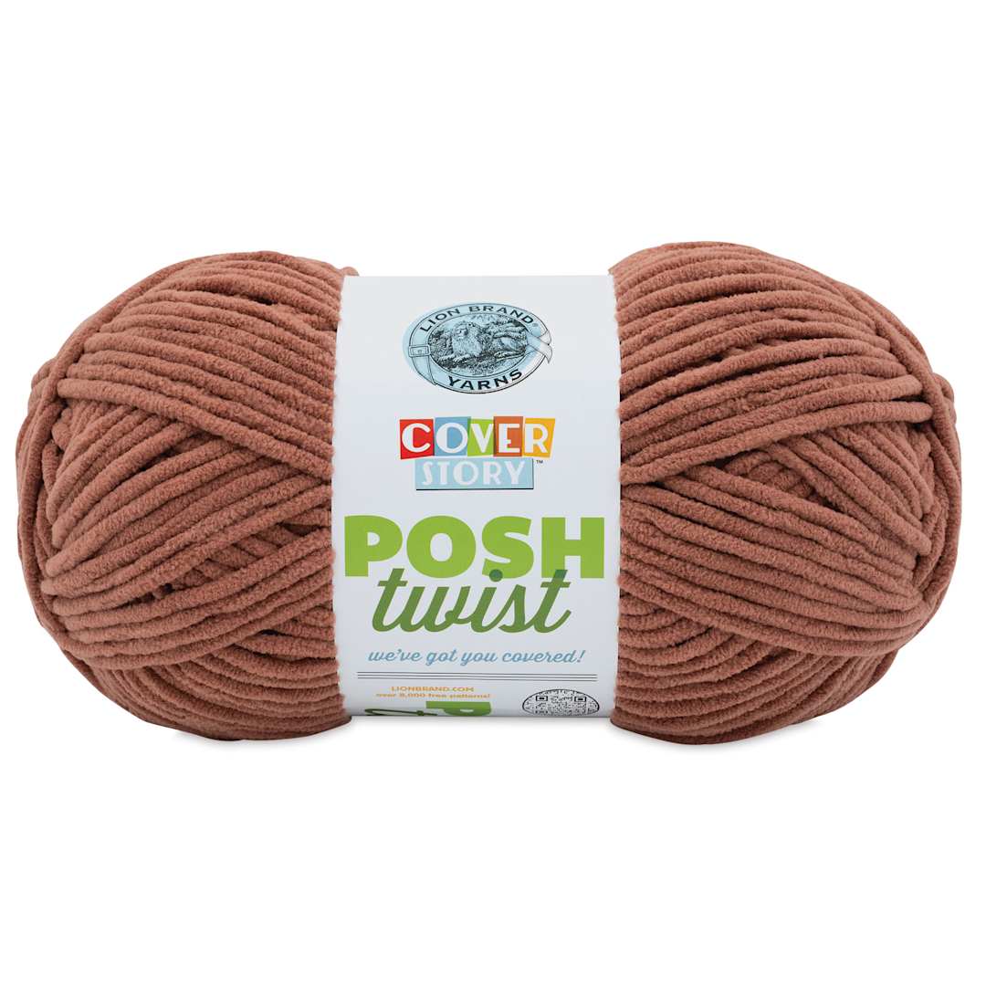 Open in modal - Lion Brand Cover Story Posh Twist Yarn - Brown Butter, 232 yds