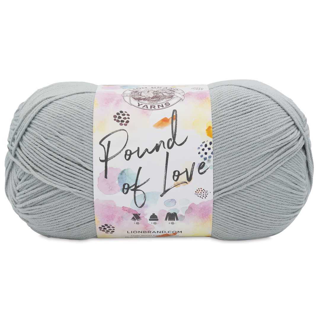 Open in modal - Lion Brand Pound of Love Yarn - Sleet, 16 oz