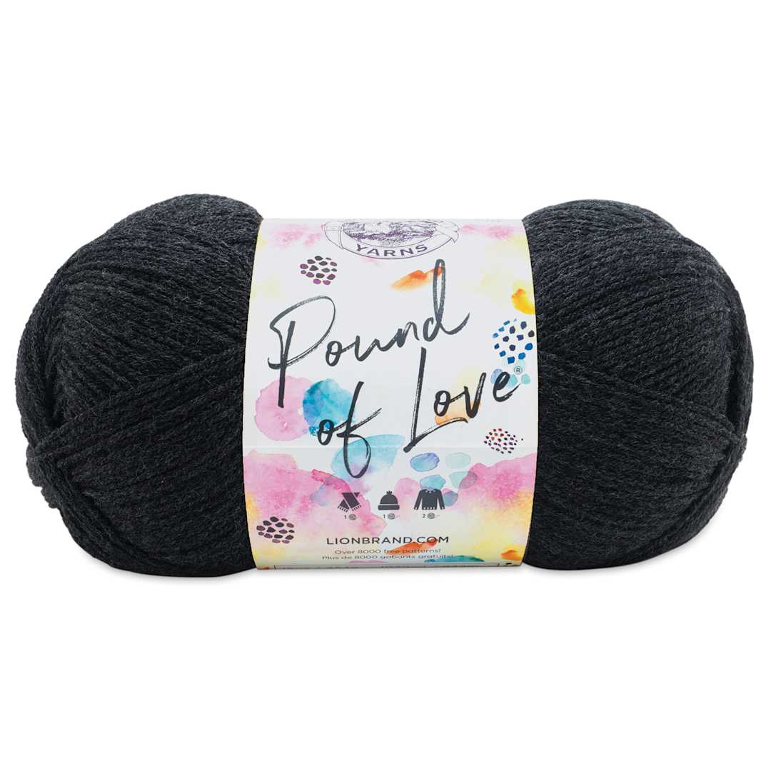 Open in modal - Lion Brand Pound of Love Yarn - Charcoal, 16 oz