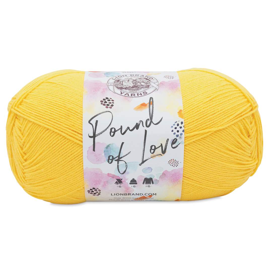 Open in modal - Lion Brand Pound of Love Yarn - Sunflower, 16 oz