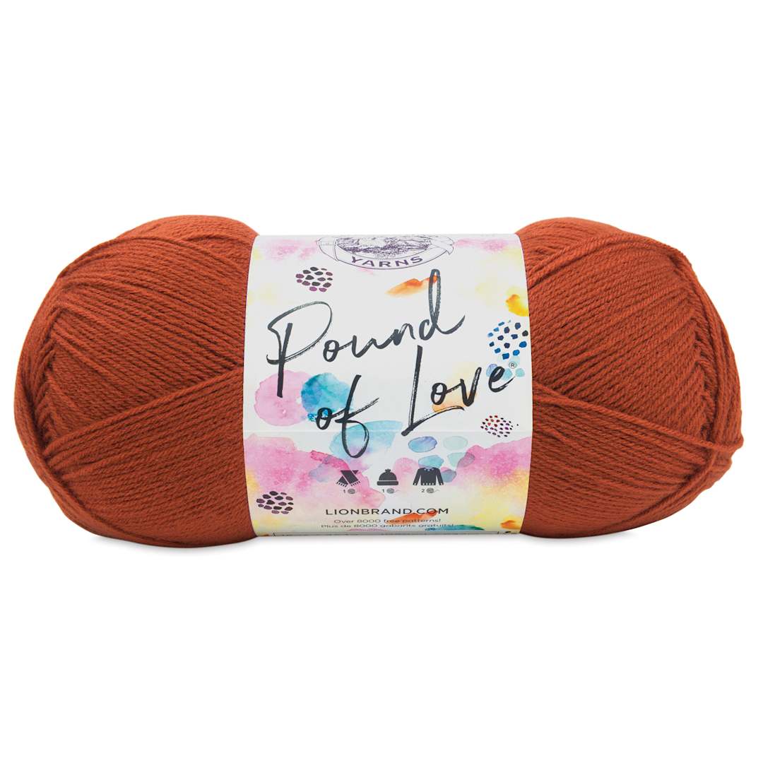Open in modal - Lion Brand Pound of Love Yarn - Pumpkin Spice, 16 oz