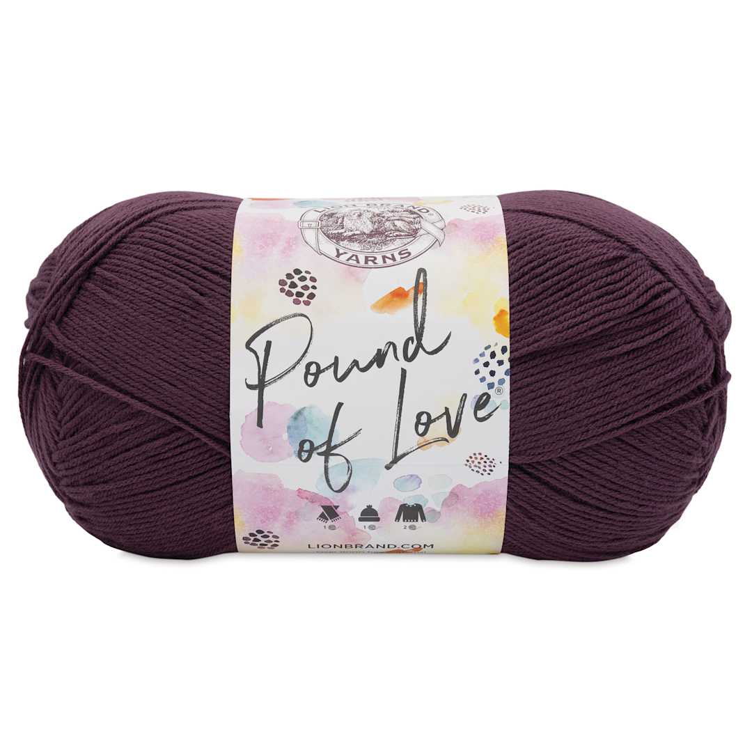 Open in modal - Lion Brand Pound of Love Yarn - Huckleberry, 16 oz