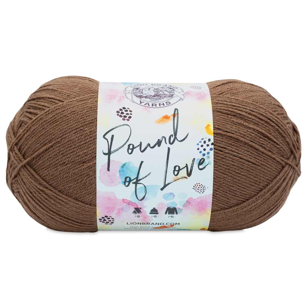 Open in modal - Lion Brand Pound of Love Yarn - Mocha, 16 oz