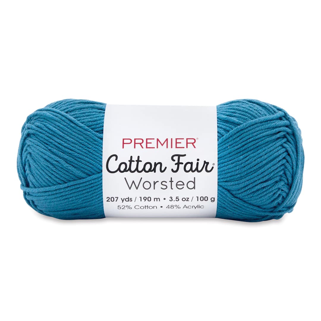 Open in modal - Premier Yarn Cotton Fair Worsted Yarn - Cadet, 207 yds