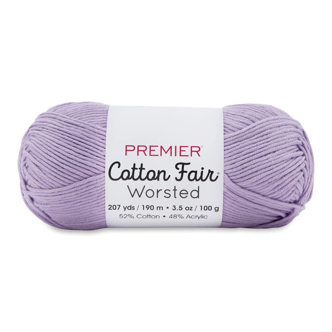 Open in modal - Premier Yarn Cotton Fair Worsted Yarn - Iris, 207 yds