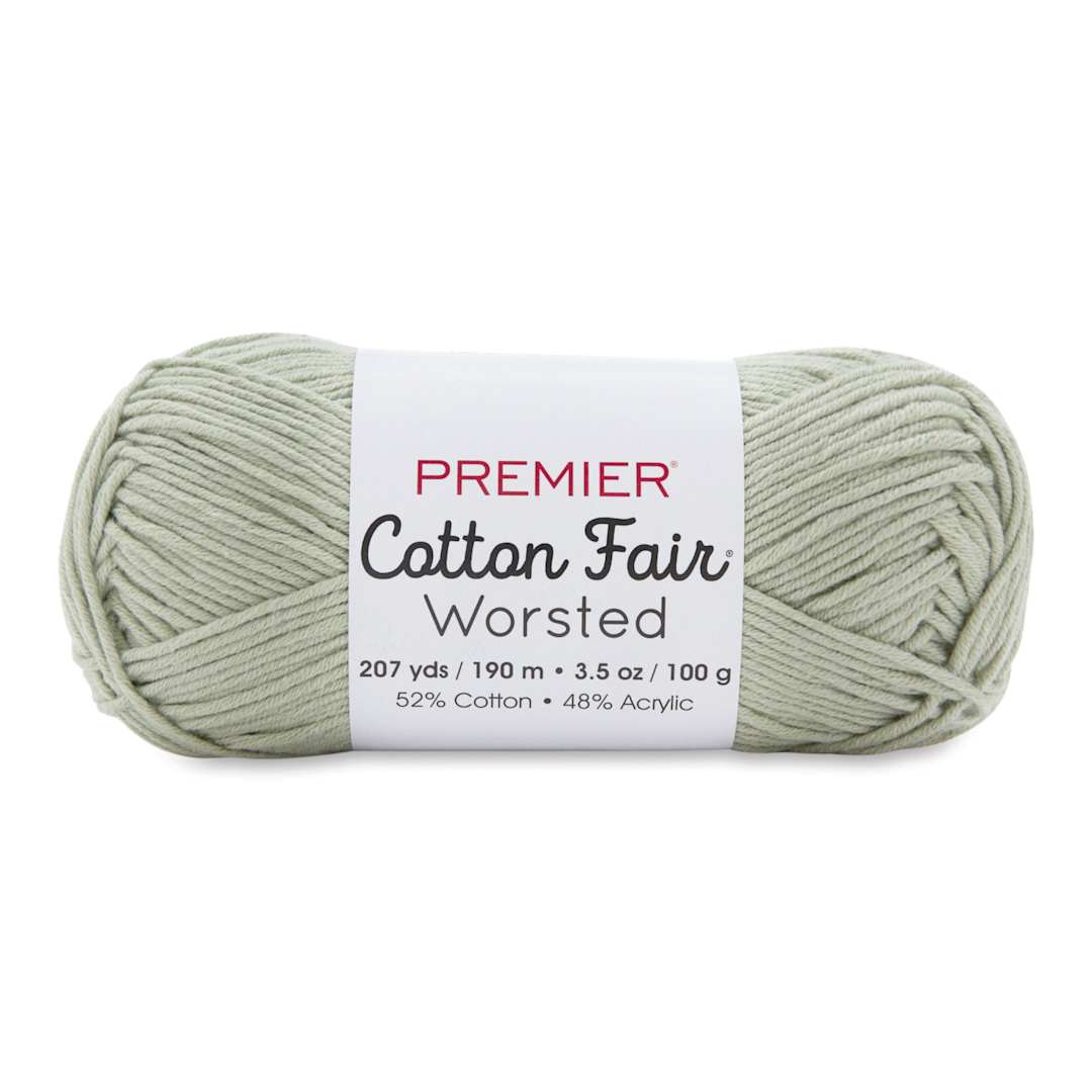 Open in modal - Premier Yarn Cotton Fair Worsted Yarn - Sprout, 207 yds