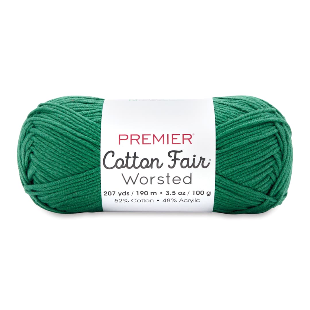 Open in modal - Premier Yarn Cotton Fair Worsted Yarn - Juniper, 207 yds