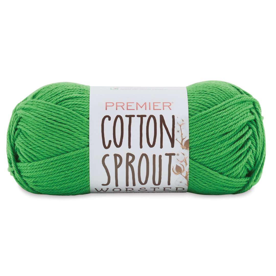 Open in modal - Premier Yarn Cotton Sprout Worsted Yarn - Laurel, 180 yds