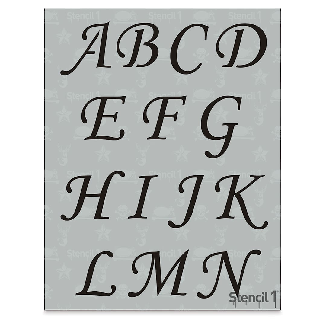 Open in modal - Stencil1 Font Stencil - Corsiva, 2" Letters