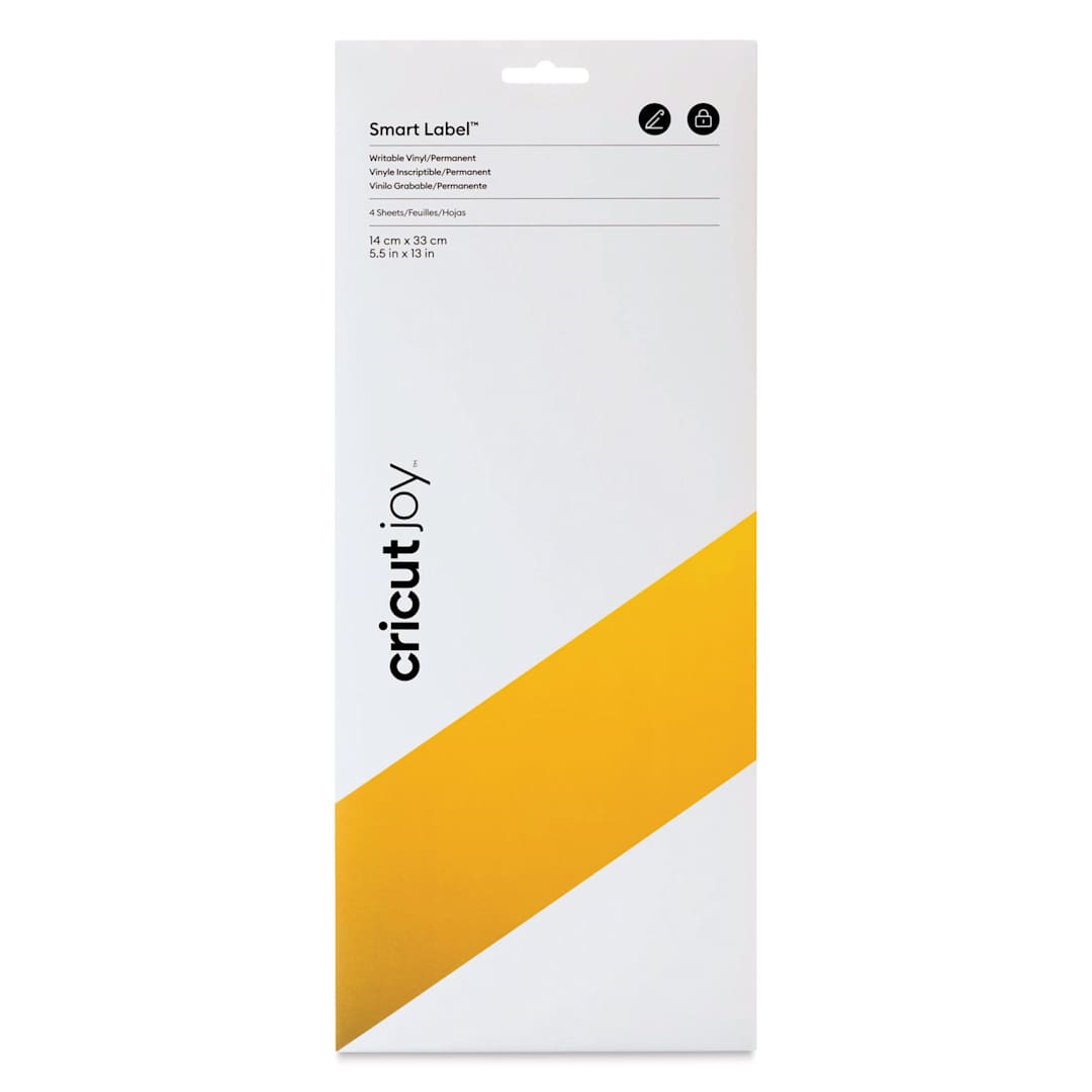 Open in modal - Cricut Joy Permanent Smart Label Writable Vinyl - Gold, front of the packaging