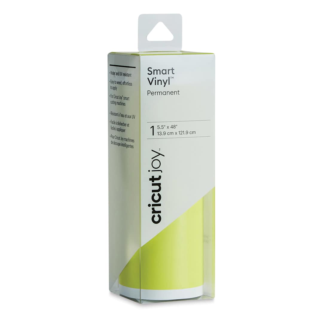 Open in modal - Cricut Joy Permanent Smart Vinyl - Tennis Ball, 5-1/2" x 48", Roll (In packaging)