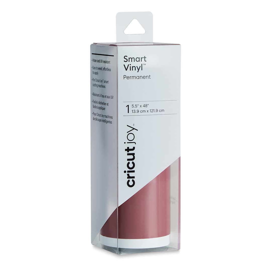 Open in modal - Cricut Joy Permanent Smart Vinyl - Dark Red, 5-1/2" x 48", Roll (In packaging)