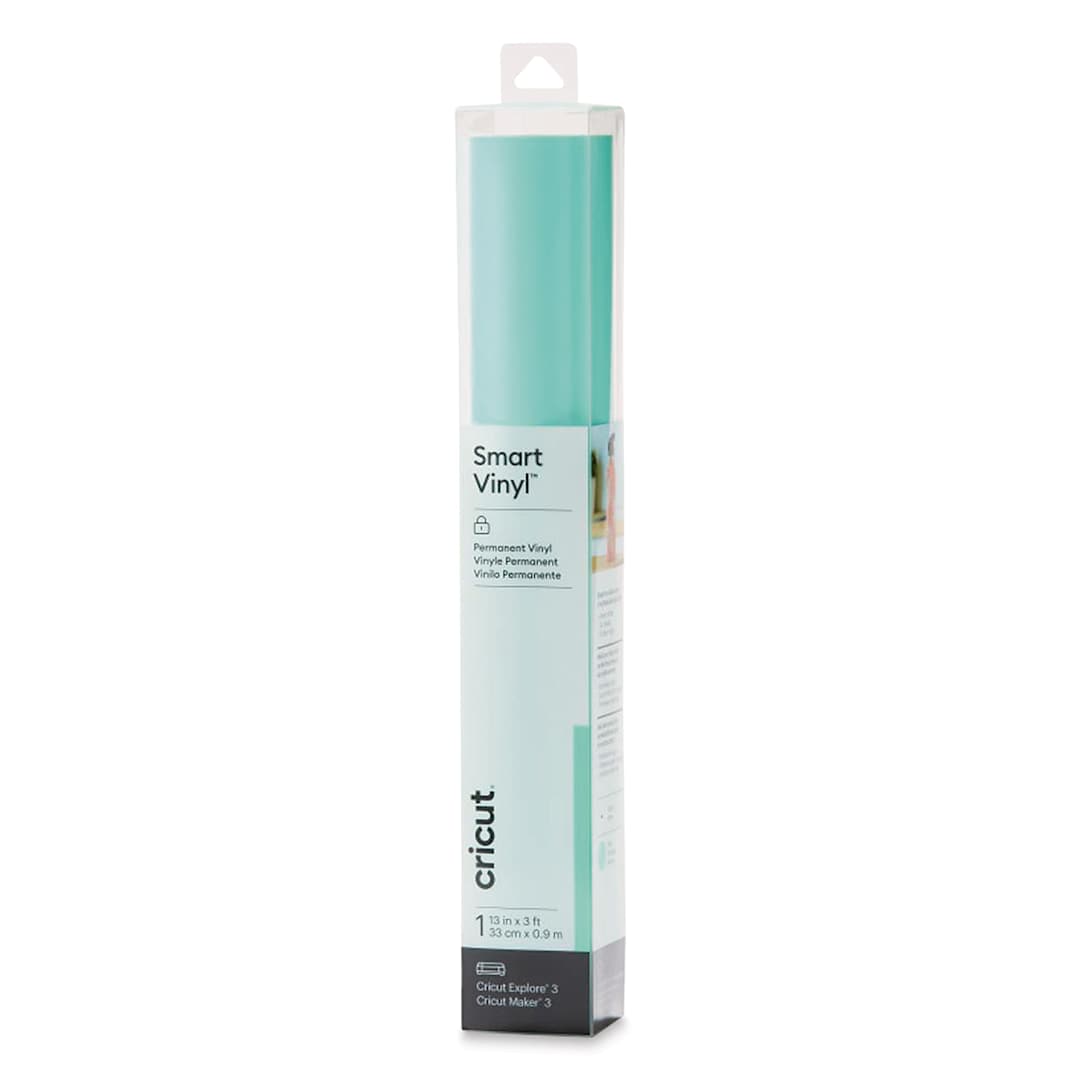 Open in modal - Cricut Permanent Smart Vinyl - Mint, 13" x 3 ft, Roll (In packaging)
