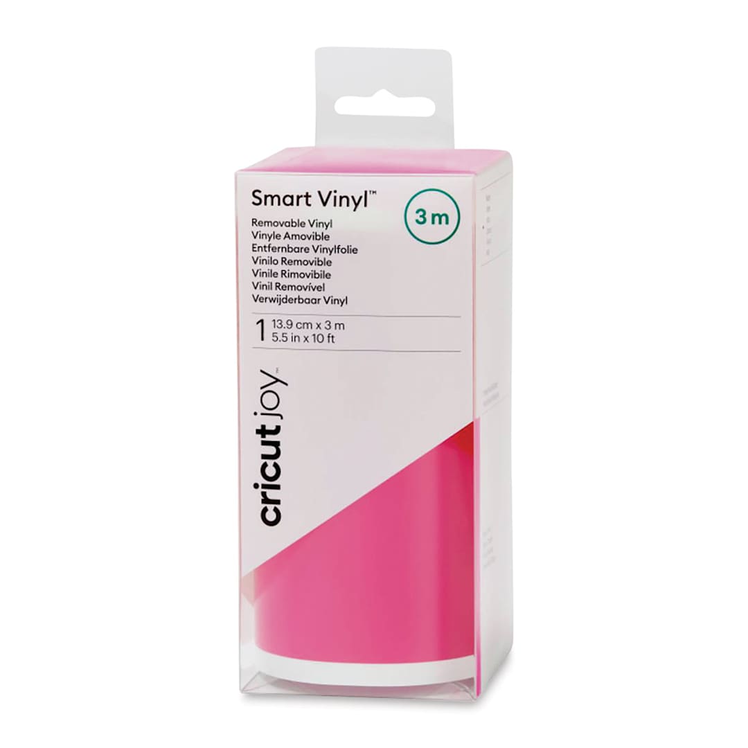 Open in modal - Cricut Joy Removable Smart Vinyl - Party Pink, 5-1/2" x 10 ft, Roll (In packaging)