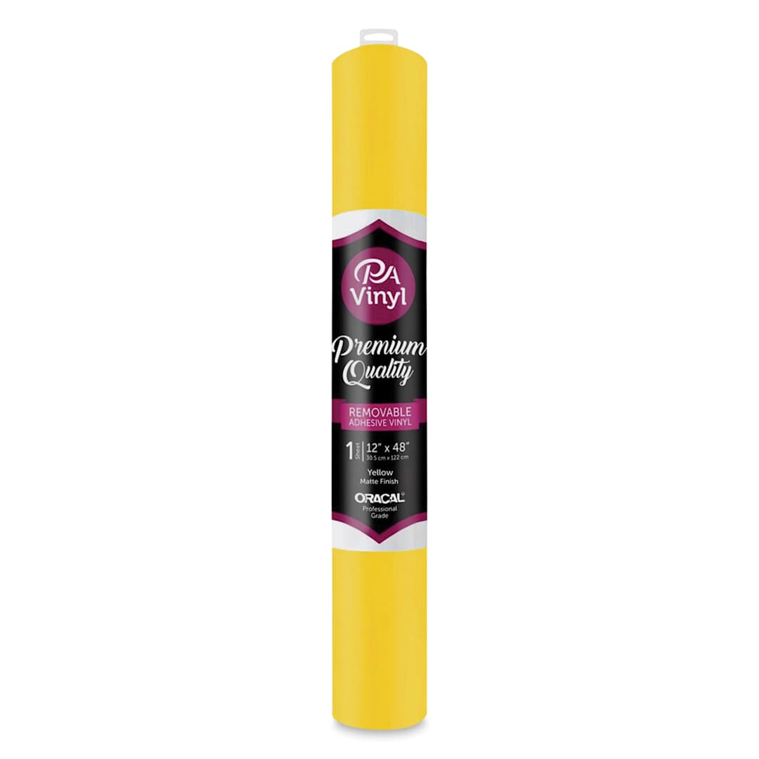 Open in modal - PA Vinyl Removable Vinyl - Matte Yellow, 12" W x 48" L