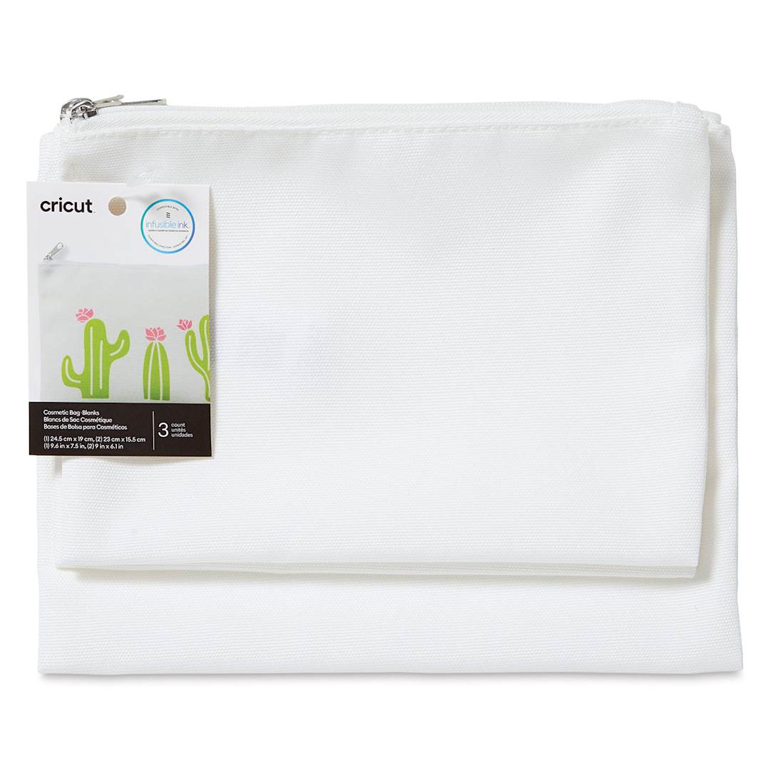 Open in modal - Cricut Cosmetic Bag Blanks - Set of 3, White (In packaging)