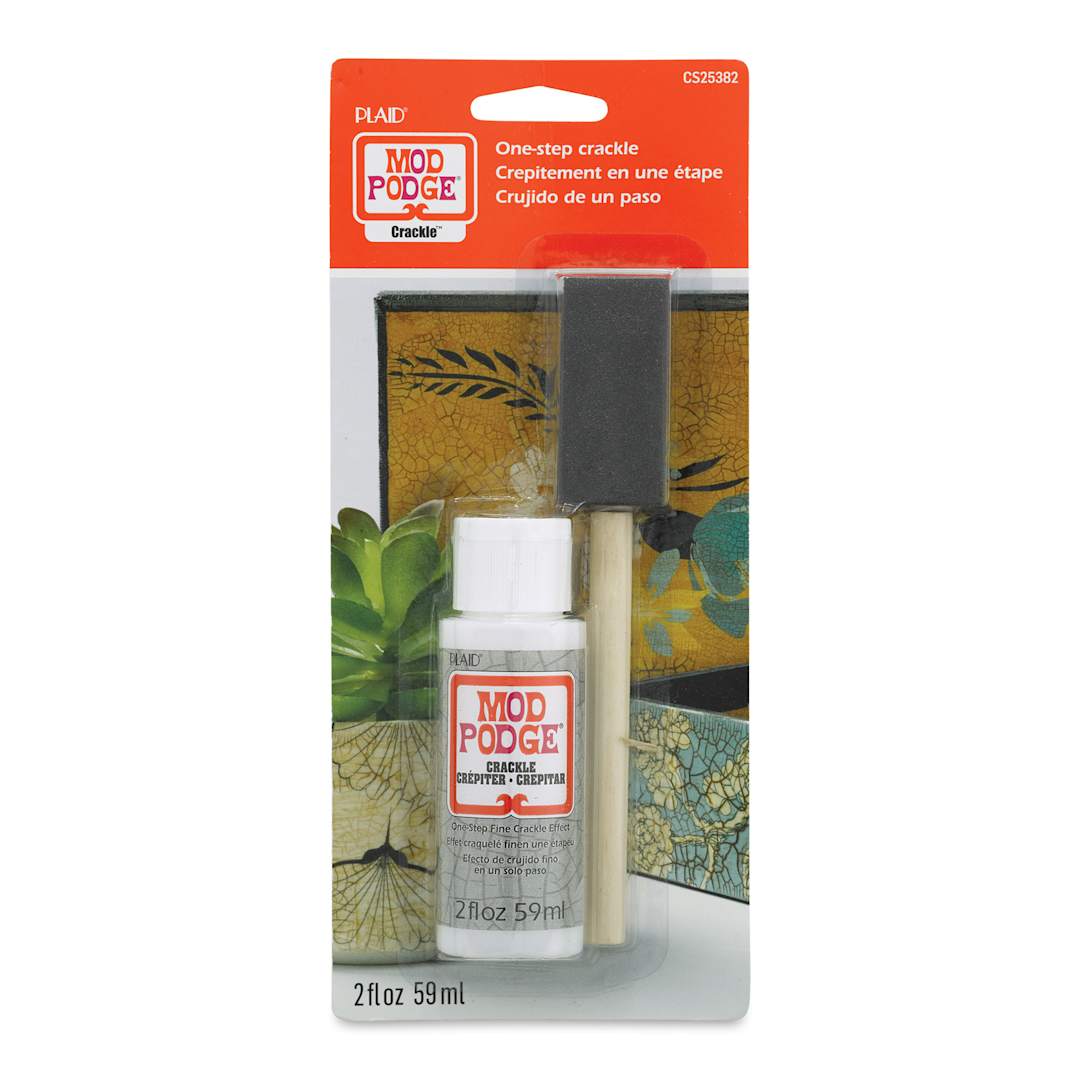 Open in modal - Mod Podge One-Step Crackle Effect - 2 oz, with Brush (Front of package)