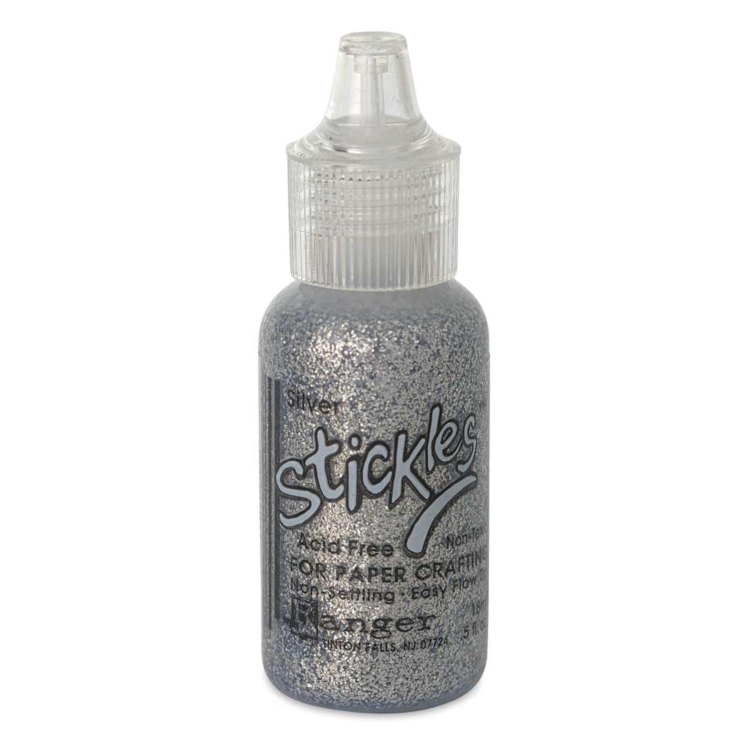 Open in modal - Ranger Stickles Glitter Glue - Silver, 1/2 oz - front