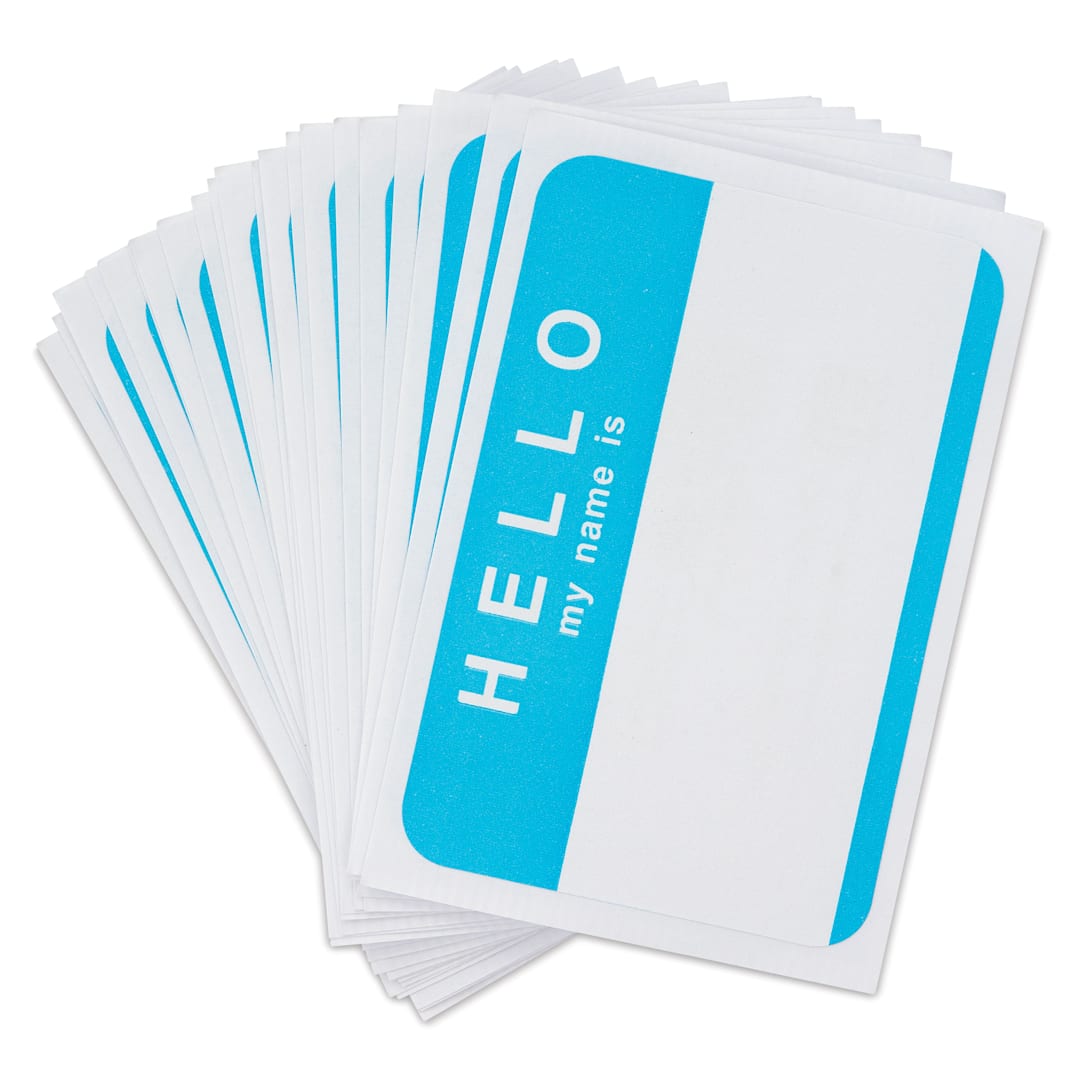 Open in modal - Charles Leonard Self-Adhesive Hello Name Badges