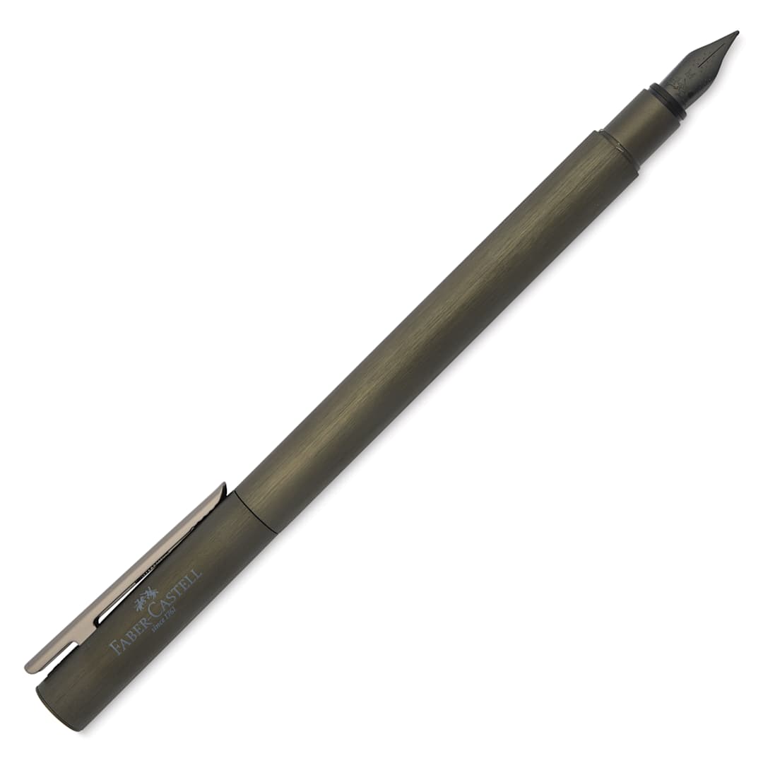 Open in modal - Faber-Castell Neo Slim Fountain Pen - Gunmetal, Fine Tip (image shows a different size nib)