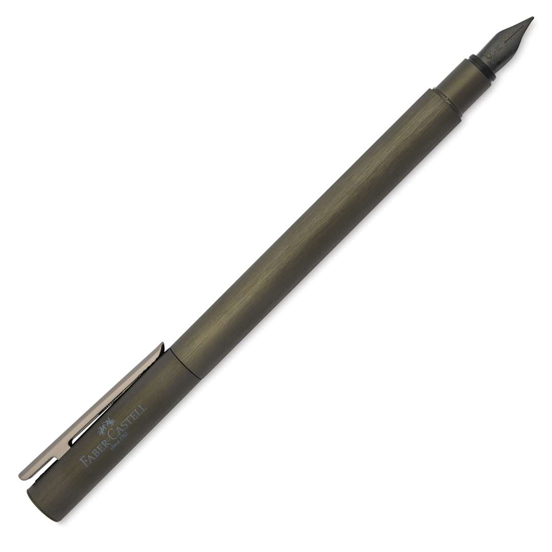 Open in modal - Faber-Castell Neo Slim Fountain Pen - Gunmetal, Extra Fine Tip (image shows a different size nib)