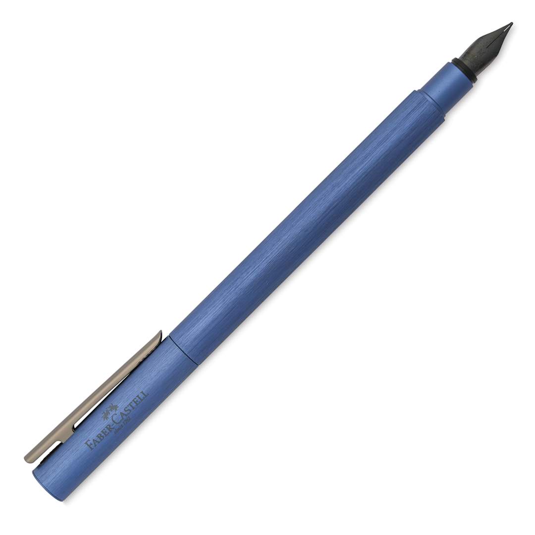 Open in modal - Faber-Castell Neo Slim Fountain Pen - Dark Blue, Extra Fine Tip (image shows a different size nib)