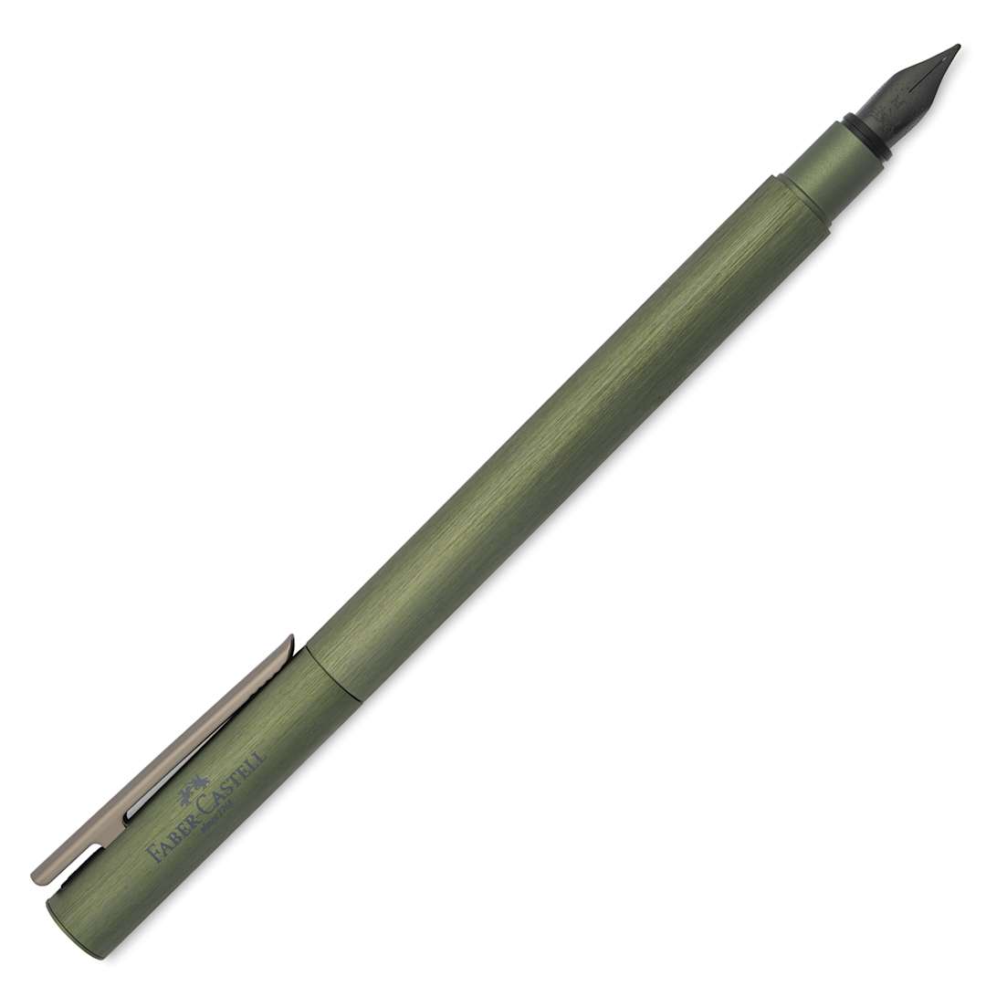 Open in modal - Faber-Castell Neo Slim Fountain Pen - Olive Green, Medium Tip